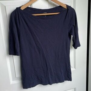 J crew vintage cotton boatneck tee S